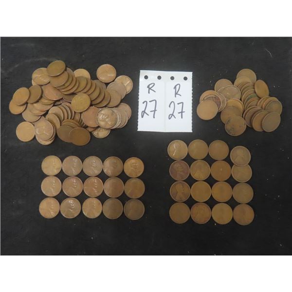 45 US Pennies From 1909-1919 & 85 US Pennies From the 40's & 50's