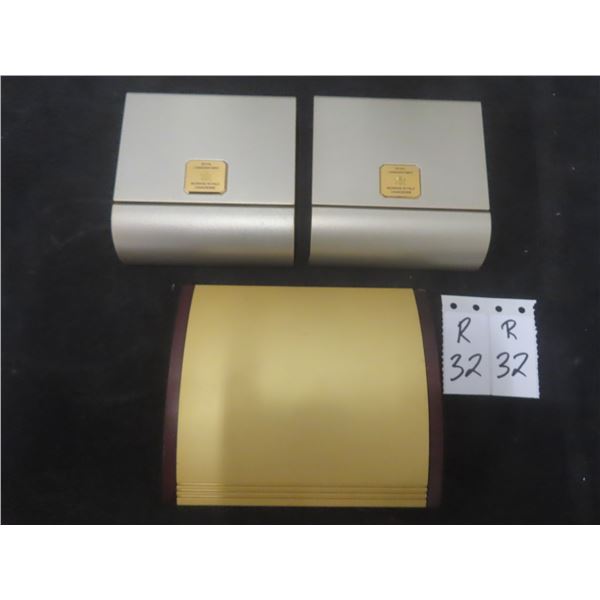 2 RCM $100.00 Coin Boxes & RCM $350 Gold Coin Box (just the Boxes, No Coins!)