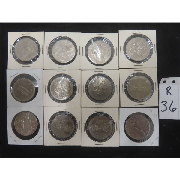 12 Canadian $1.00 Coins 1968-86