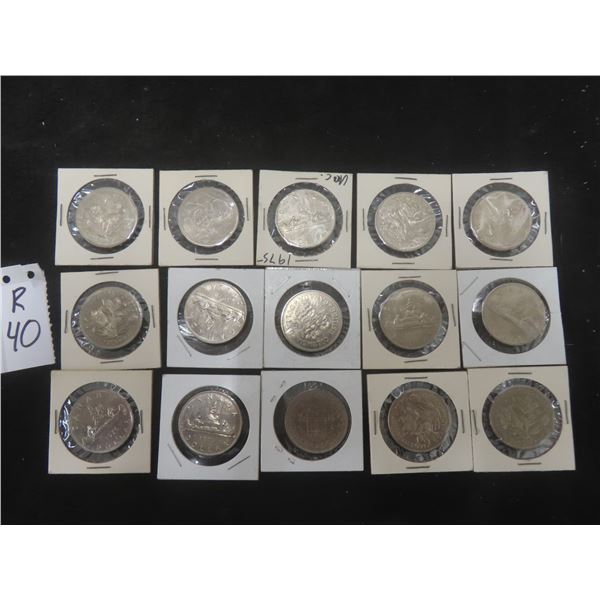 15 Canadian $1.00 Coins 1968-86
