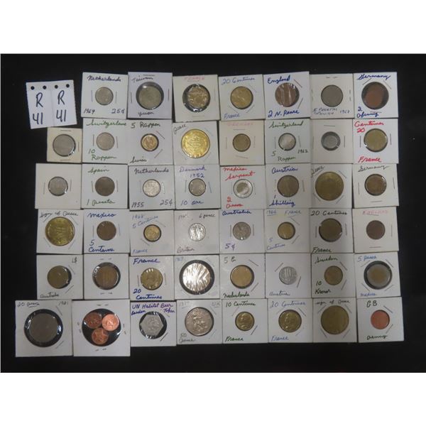 45 World Currency Coins