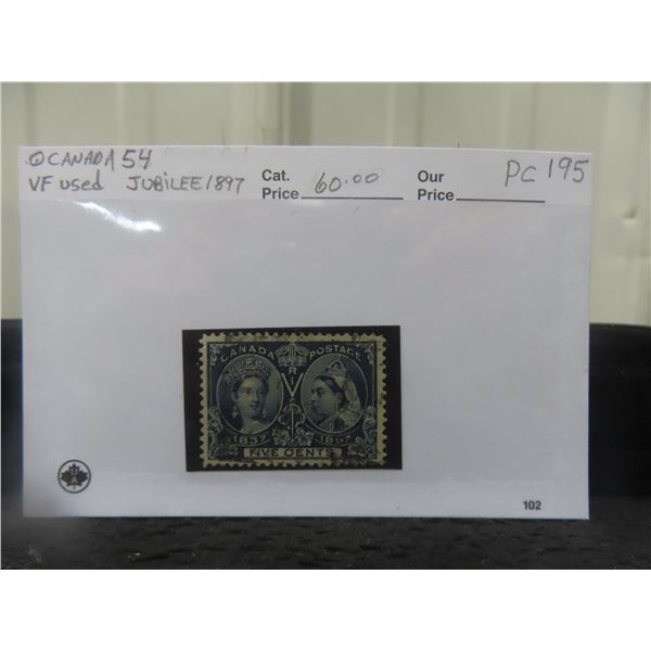 Canada 54 V.F. Used Jubilee YR.1897.