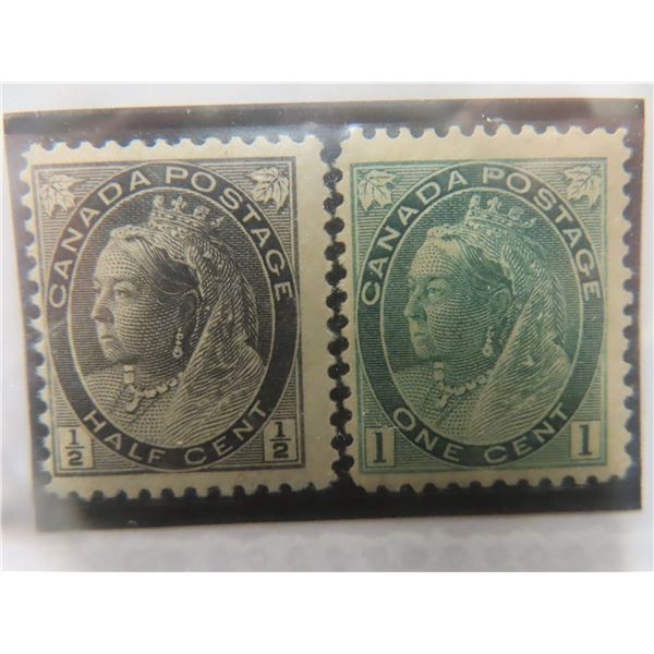 Canada 74,75 Fine Mint N.H. Q. Victoria Numeral Issue YR.1898.