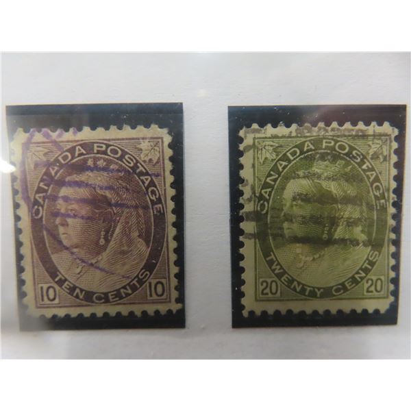 Canada 83,84 F-VF Used Q. Victoria Numeral Issue YR.1898.