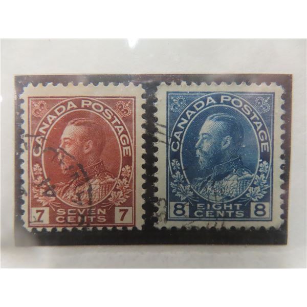 Canada 114,115 V.f. Used K.G.V. Admiral Issue YR.1924,25.