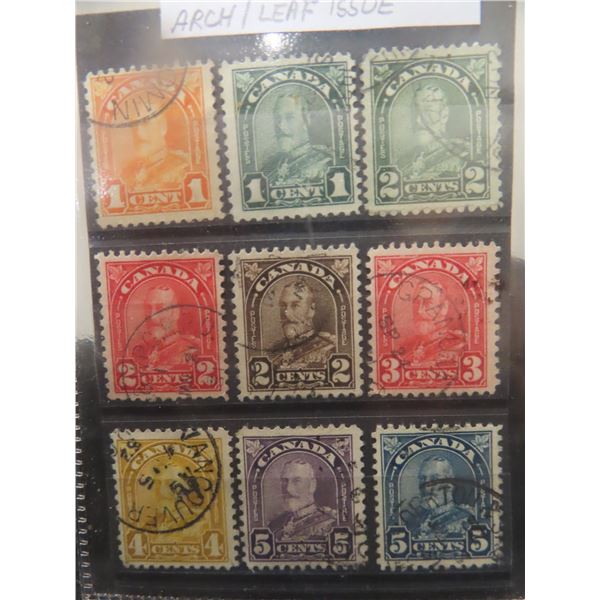 Canada 162-170 V.f. Used Arch/leaf Issue YR.1930-31. Superb.