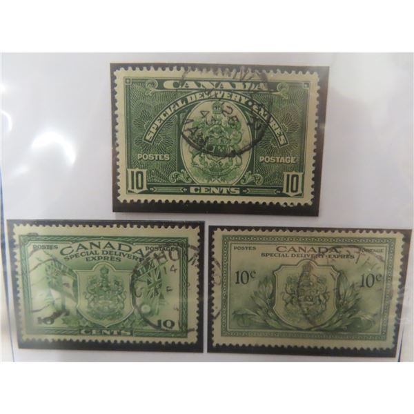 Canada E7,10,11 V.f. Used C.d.c. 'special Delivery' YR.1939-42. Superb.