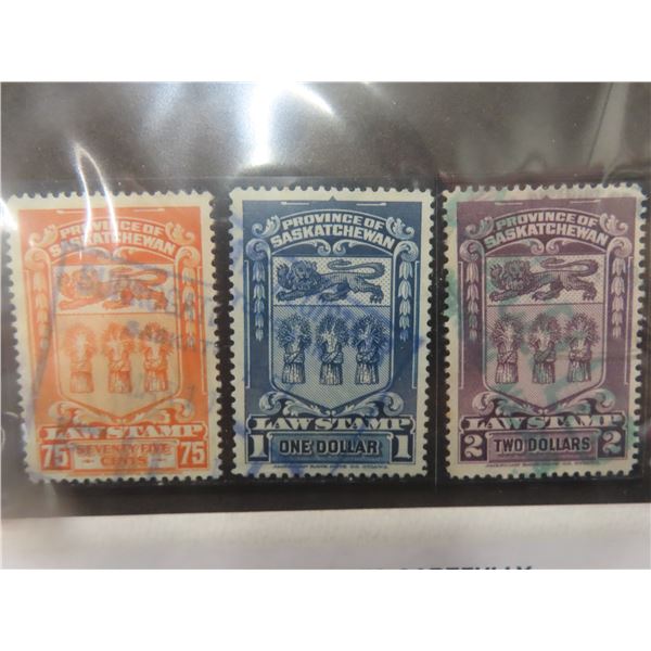 Canada Sask Law Stamps F-vf Used
