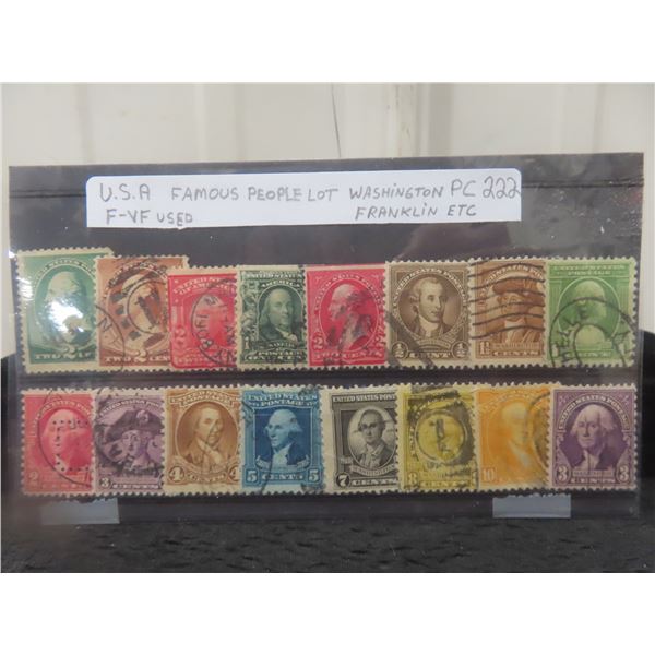 United States Famous People Lot F-vf Used