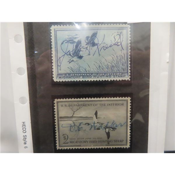 U.s.a. RW22,23 V.f. Used Migratory Bird Hunting Stamps YR.1956,57.