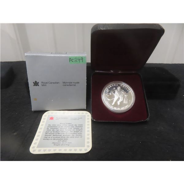 Canada 1993 Stanley Cup Silver Dollar 25.175 Grams .925 Silver Proof