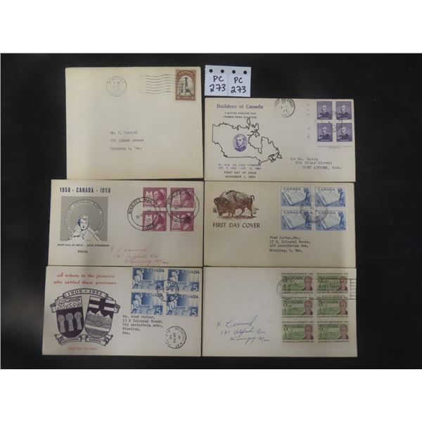 Canada Assortment of 1940'S & 50'S First Day Covers.