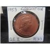 Image 1 : Queen Elizabeth II 1953 Coronation Coin