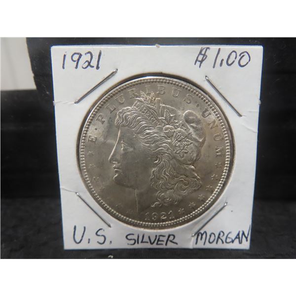 USA Morgan Dollar 1921 Silver .900 26.73 Grams Mint State Condition