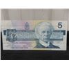 Image 1 : 1986 Canadian $5 bill, crisp