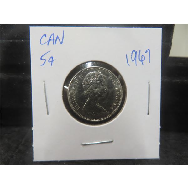 1967 Canadian 5¢ Coin