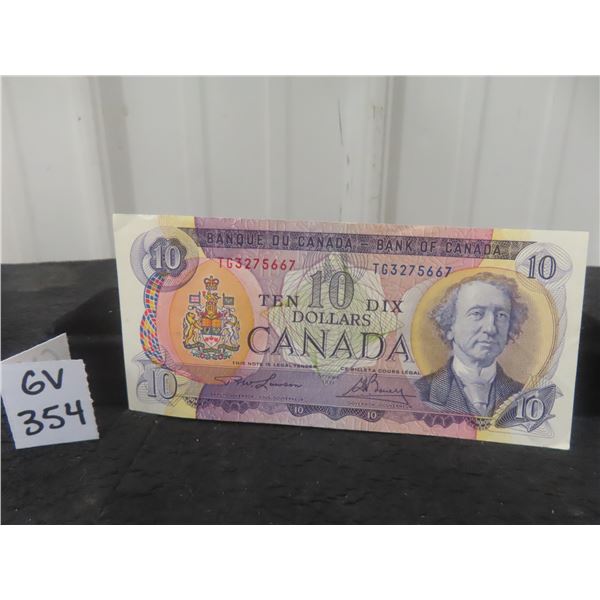 1971 Canadian $10 Bill, Crisp