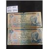 Image 1 : 1972 & 1979 Canadian $5 Bills