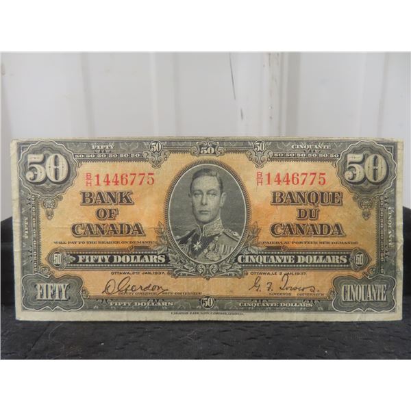 1937 Canadian $50 Bill