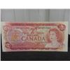 Image 1 : 1974 Canadian $2 Bill w/ Printing Mistake on Back