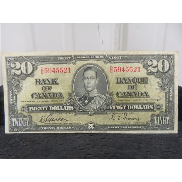 1937 Canadian $20 Bill