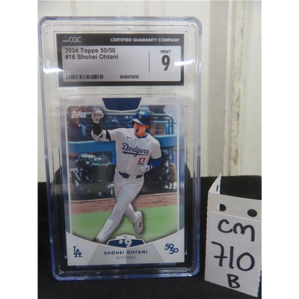 Graded Shohei Ohtani 50/50 Baseball Card