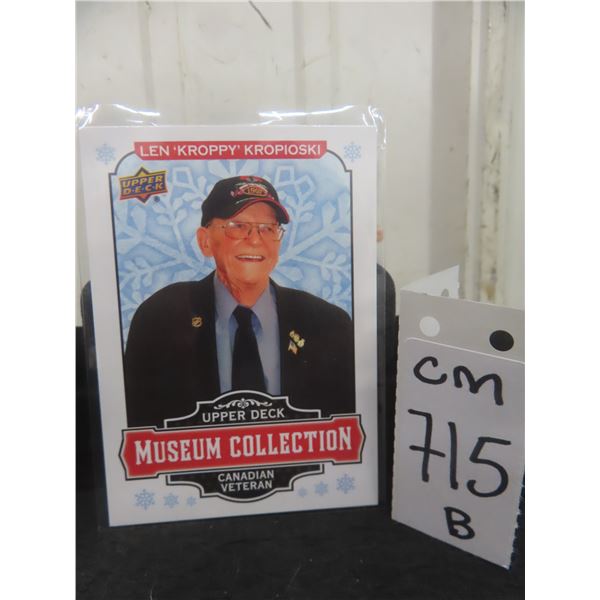 Winnipeg Jets Superfan Len 'Troppy' Kroposki Hockey Card