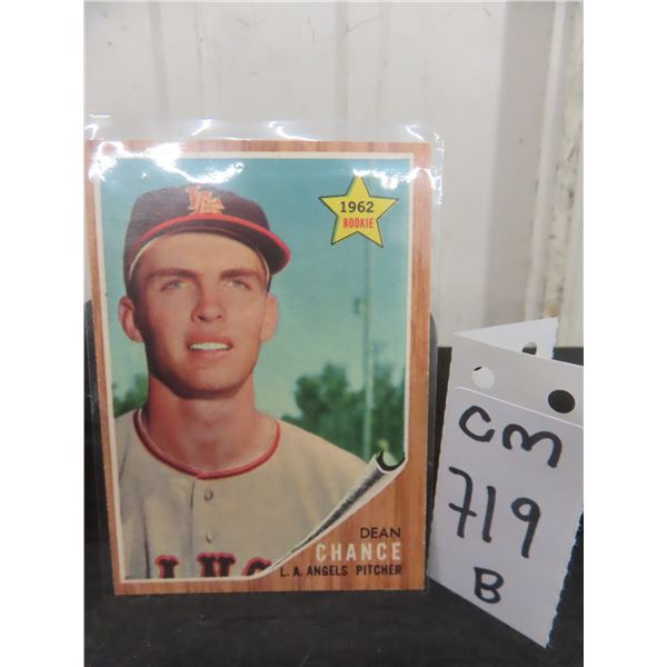 1962 Dean Chance Rookie Baseball Card
