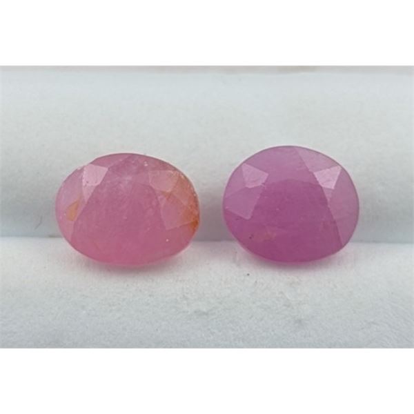 5.04 ct Certified Pink Sapphire gemstone Pair ($9,072 Appraisal)