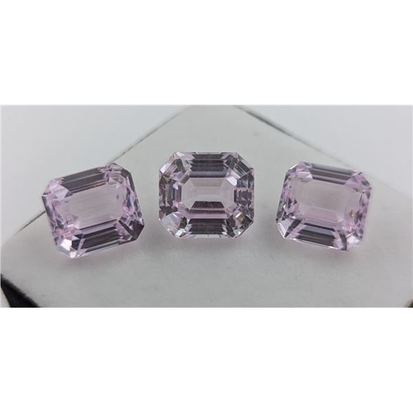 28.05 ct Certified Pink Kunzite gemstone Parcel ($14,025 Appraisal)