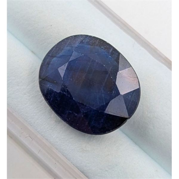 10.56 ct Certified Midnight Sapphire gemstone ($15,840 Appraisal)