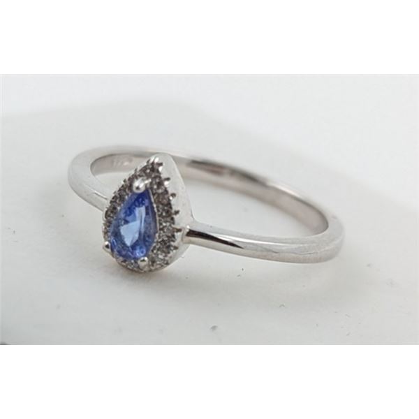 2.2 ct Certified Silver Sapphire gemstone Ring ($1,322 Appraisal)