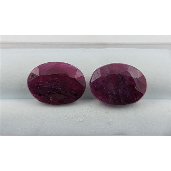 10 ct Certified Untreated Ruby gemstone Pair ($12,050 Appraisal)