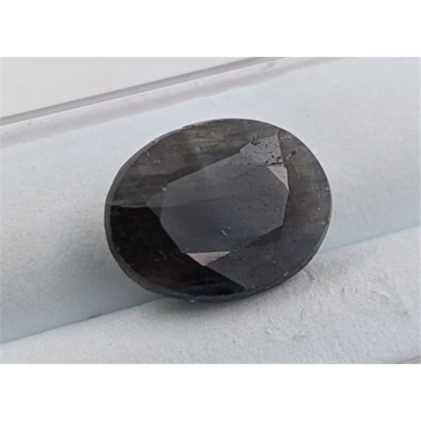 7.04 ct Certified Midnight Sapphire gemstone ($6,500 Appraisal)
