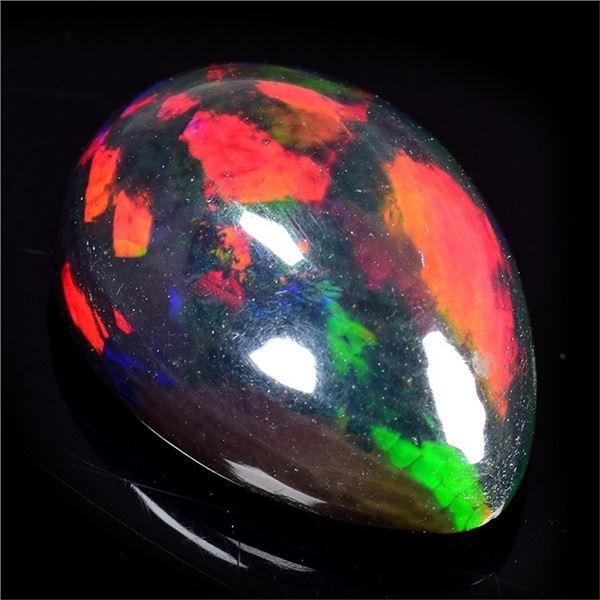 5.31 ct Certified Black Opal gemstone ($18,585 Appraisal)