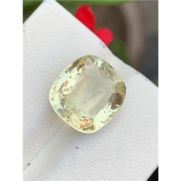 5.7 ct Certified Yellow Heliodor gemstone ($4,150 Appraisal)