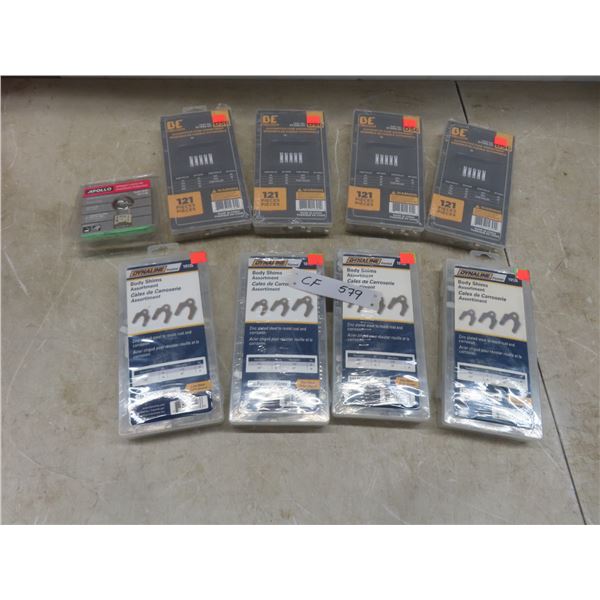4 Packages of New Automotive Fuse Assortment, 4 Packages Body Shims