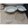 Image 4 : 4 Pyrex Mixing Bowls, Covered Casserole Dishes, and Old Country Roses Formal Cookware With Lid