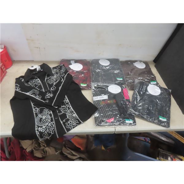 New Lot of 6 Parsley and Sage Blouses, Size Large