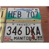 Image 2 : Manitoba License Plates With 4 Tags From 1965, 1966, and 1970