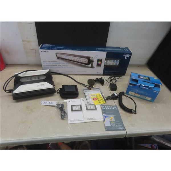 Clarion Amplifier, Model APX 2120, With Nextar GPS and App-Controlled 24" Smart Light Bar