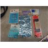 Image 6 : Fabric and Sewing Notions Including Zippers, Thread, Appliques, Tassels, Needles, and More