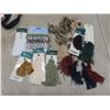 Image 7 : Fabric and Sewing Notions Including Zippers, Thread, Appliques, Tassels, Needles, and More