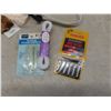Image 9 : Fabric and Sewing Notions Including Zippers, Thread, Appliques, Tassels, Needles, and More