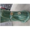 Image 10 : Shelf Decor Including Glass Paperweight, Horse Heads, Cake Servers, and More