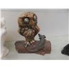 Image 14 : Shelf Decor Including Glass Paperweight, Horse Heads, Cake Servers, and More