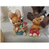 Image 4 : Shelf Decor Including Glass Paperweight, Horse Heads, Cake Servers, and More