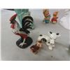 Image 6 : Shelf Decor Including Glass Paperweight, Horse Heads, Cake Servers, and More