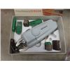 Image 6 : Sewing Notions Lot: Buttonhole Attachment, Pinking Shears, Scissors, Thread, Crochet Needles, and M