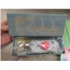 Image 8 : Sewing Notions Lot: Buttonhole Attachment, Pinking Shears, Scissors, Thread, Crochet Needles, and M